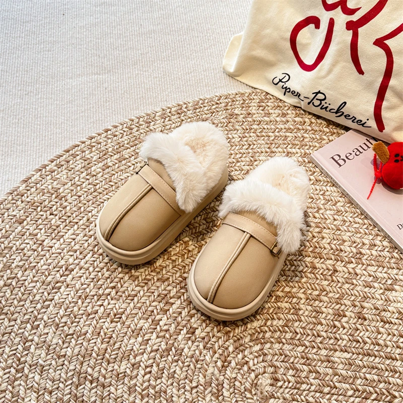 2025 겨울 신상 아동 캐주얼 플러시 신발 여자아이용 패션 한국 스타일 부드러운 밑창 미끄럼 방지 다용도 보온 스노우 부츠