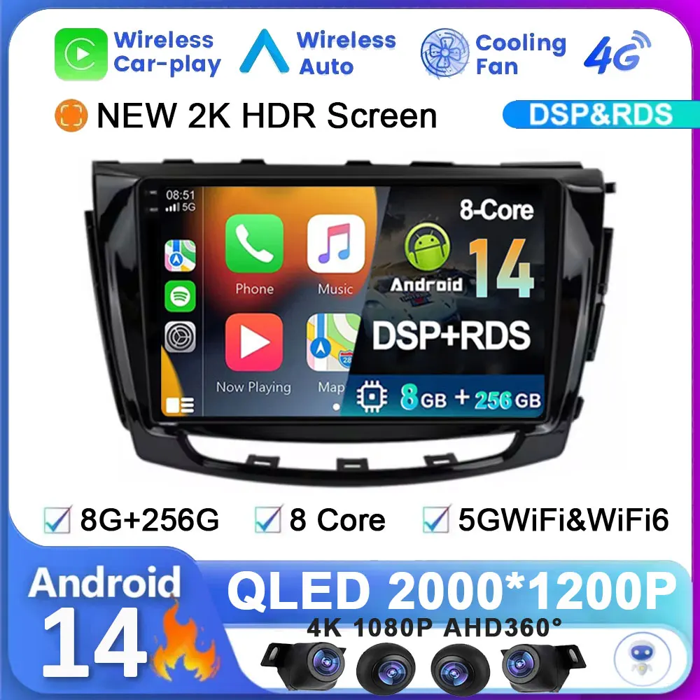 10 Inch Android 14 System For Greatwall GWM STEED Wingle 6 Car Radio Carplay Auto Multimedia Video Navigation2 Din No DVD Player