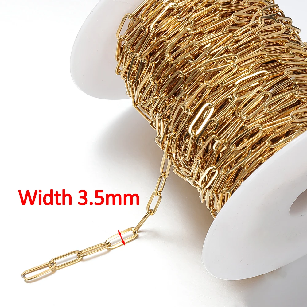 1meter Gold Farbe Edelstahl Ketten Stern Link Ketten DIY für Frauen Halskette Armband Schmuck Herstellung Komponenten DIY Keine verblasst