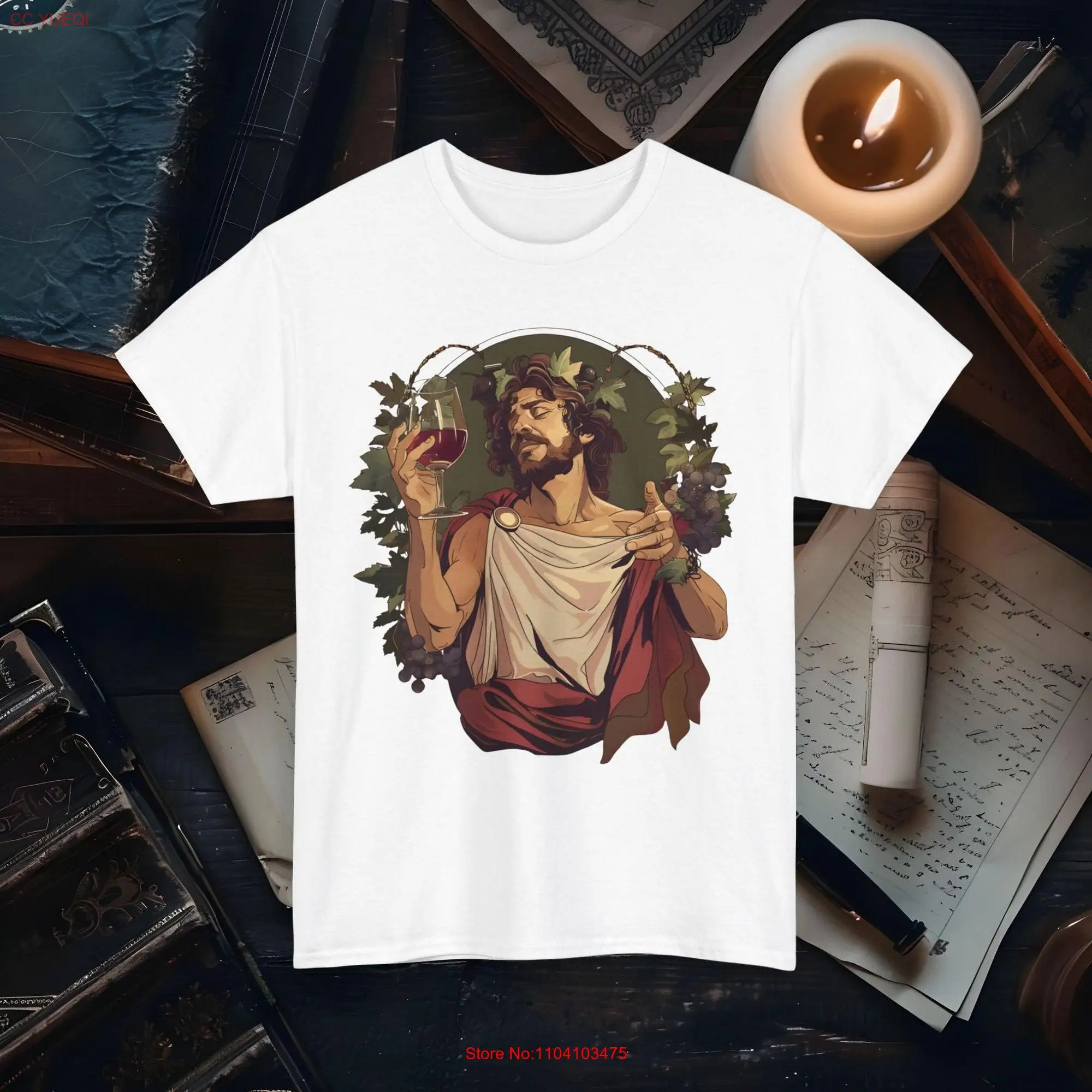 Vintage Dionysus T Shirt Greek Mythology Wine God Bacchus Party Ancient Themed  long or short sleeves