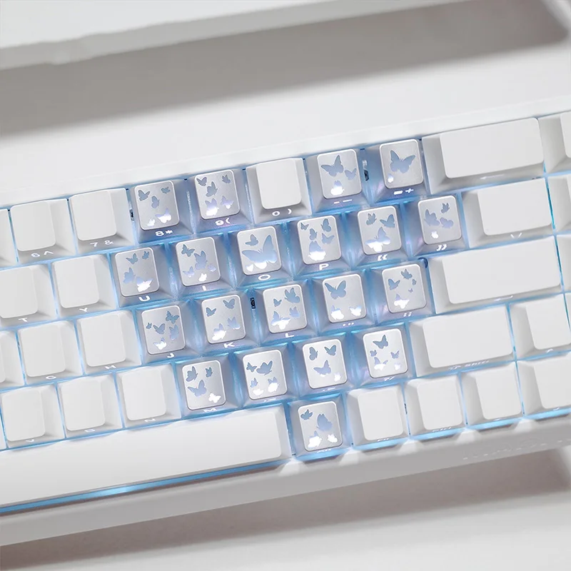 

21 Supplementary Keys Cherry Profile Love Butterfly Sublimation Keycaps Set PBT for Mechanical MX Switch Keyboard for Peripheral