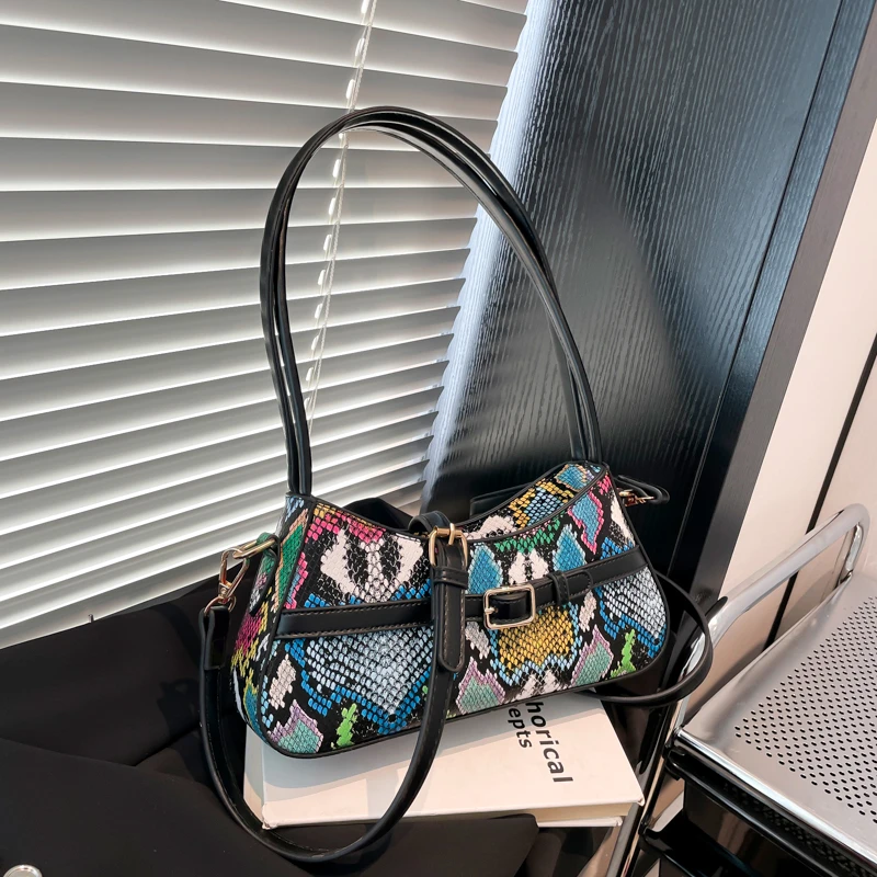 

Fashion Exquisite Serpentine PU Half Moon Shoulder Bags Hot Trendy Stylish Design Super Cool Crossbody Bags for Women 2025 New