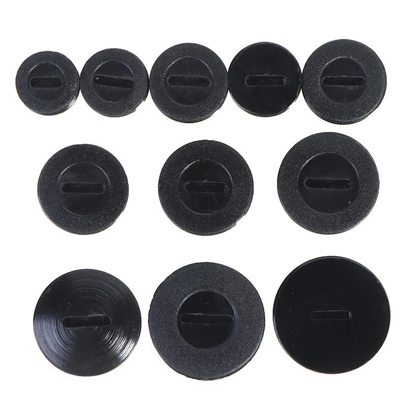 10pcs Black Plastic Screw Carbon Brush Holder Caps Case Dia. 12mm/13mm / 14mm / 15mm / 16mm / 17mm/18mm / 20mm / 22mm