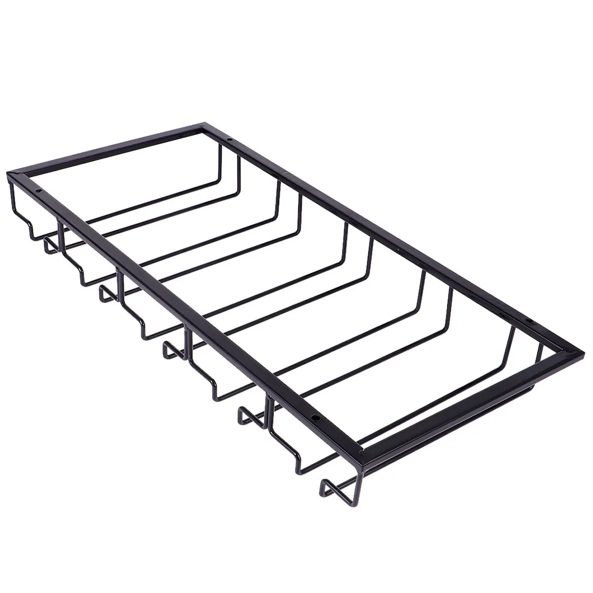 

Iron Art 5-Slot Black Wine Glass Rack Hanging Stand Glass Cup Holder Home Bar Storage Organizer Cup Stand