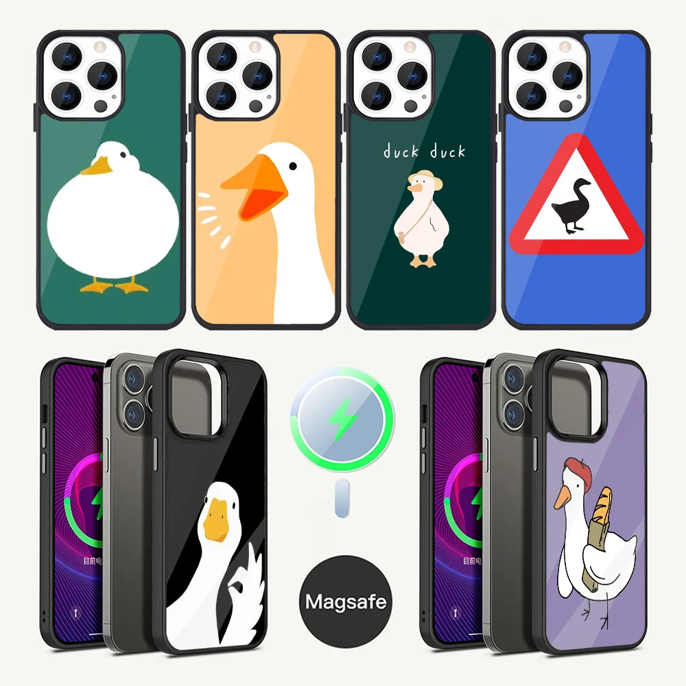 Funny D-DucK Goose meme Phone Case For iPhone 16,15,14,13,12,11,Plus,Pro,Max Mini Magsafe Magnetic Wireless Charging