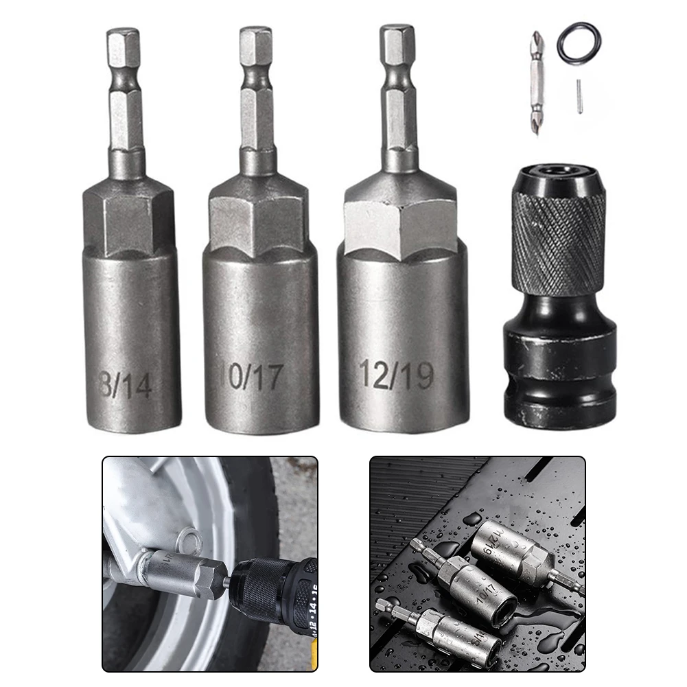 

1 Set 8-19 Mm Retractable Air Screwdriver Socket Hex Socket For Auto Repair Daily Maintenance Accessories