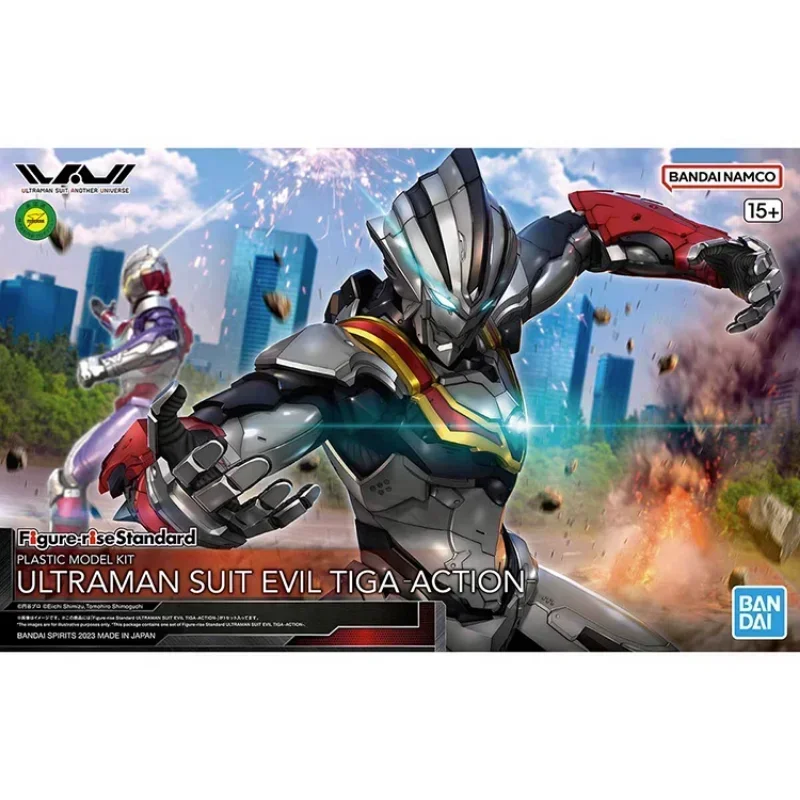 In Stock Original Bandai Anime Figure-rise FRS ULTRAMAN SUIT EVIL TIGA ACTION Assembly Anime Action Figure Model Toys Doll Gifts