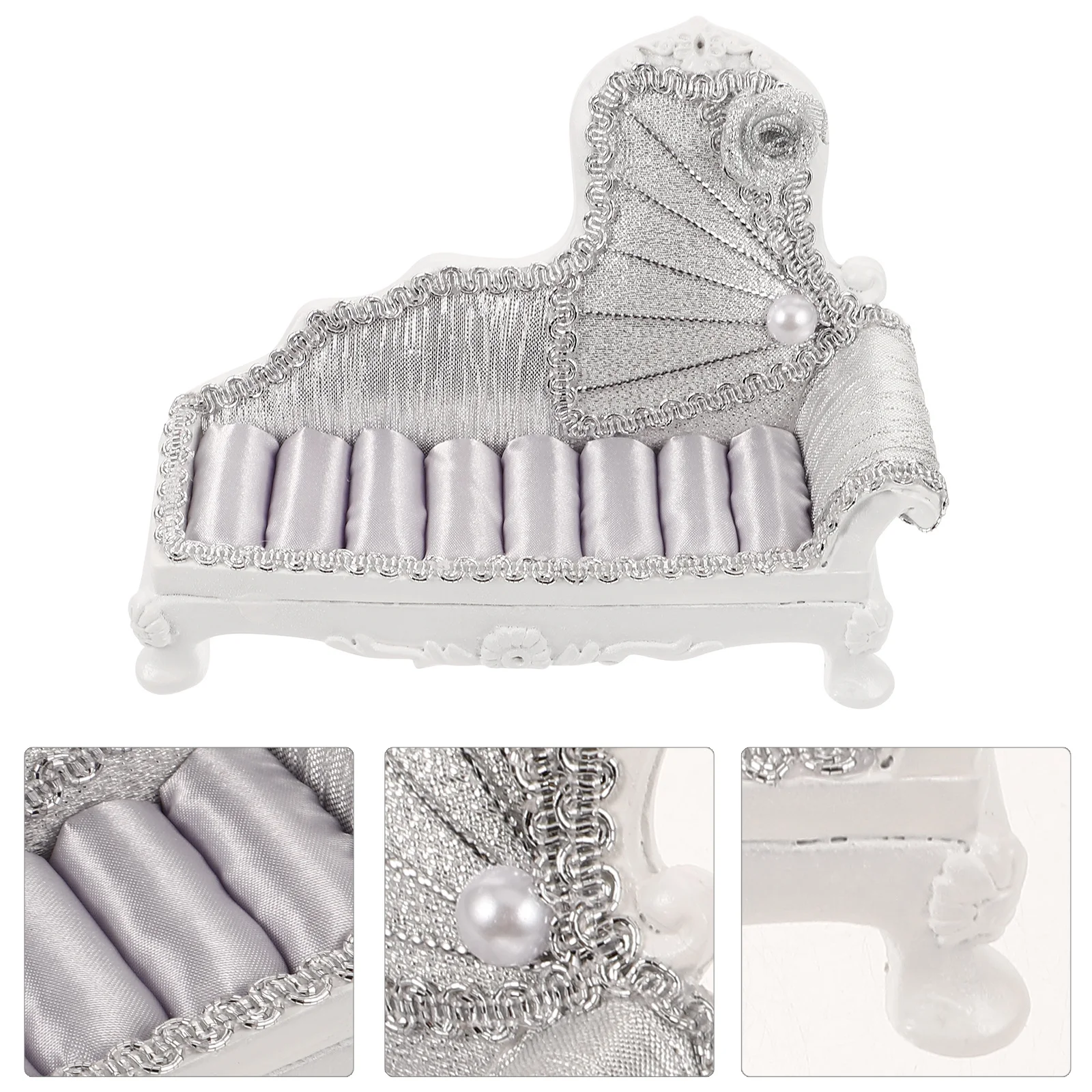 أريكة مجوهرات حافظة حامل صغير للخواتم أقراط القلائد أساور تخزين عرض موقف منضدية المنظم ديكور