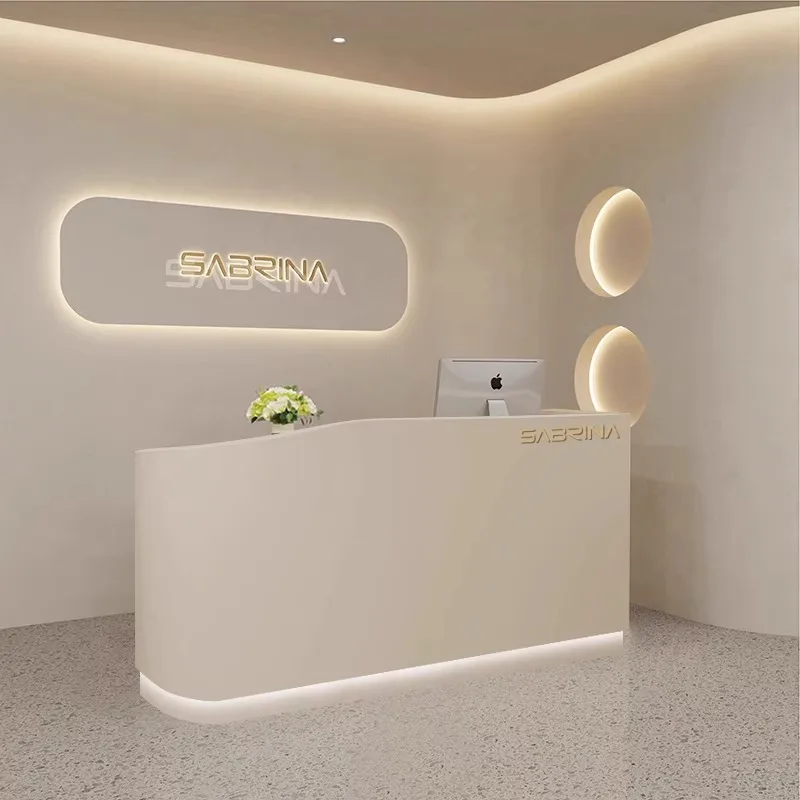 Mobile Luxury Reception Desk Store Supermarket Simple Shop Commercial Reception Desk Modern Bureau Meuble Luxury Furniture