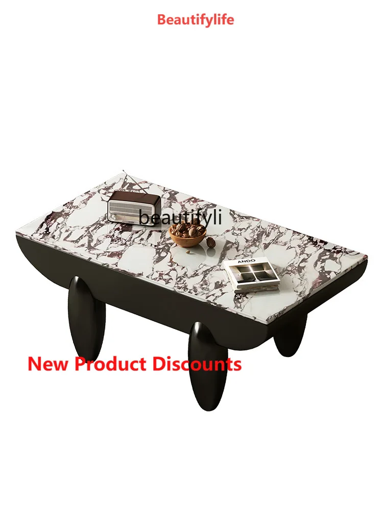 

X188 Pure Natural Luxury Stone Endtable High-End Retro French Living Room Home Special-Shaped Dali Stone Endtable furniture