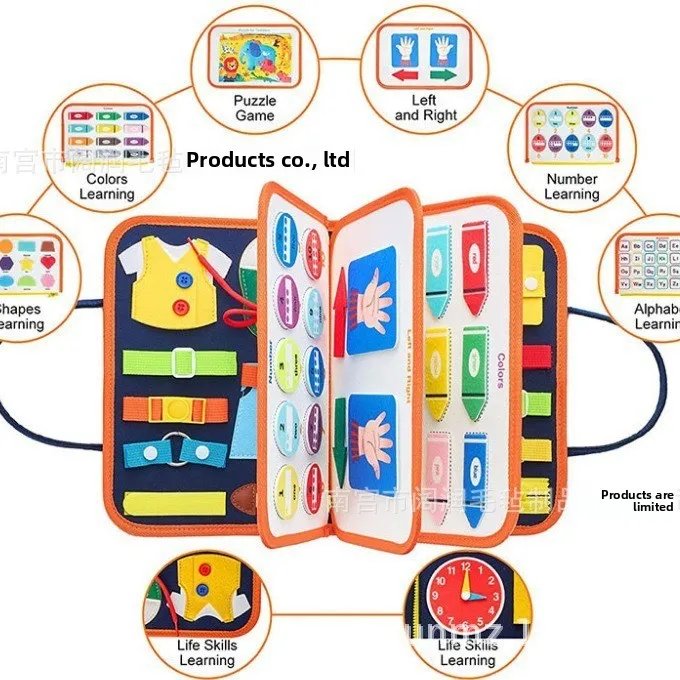 Mainan Papan Belajar Rias Anak-anak Portabel Felt Baru Papan Pendidikan Dini, Mainan Anak-anak