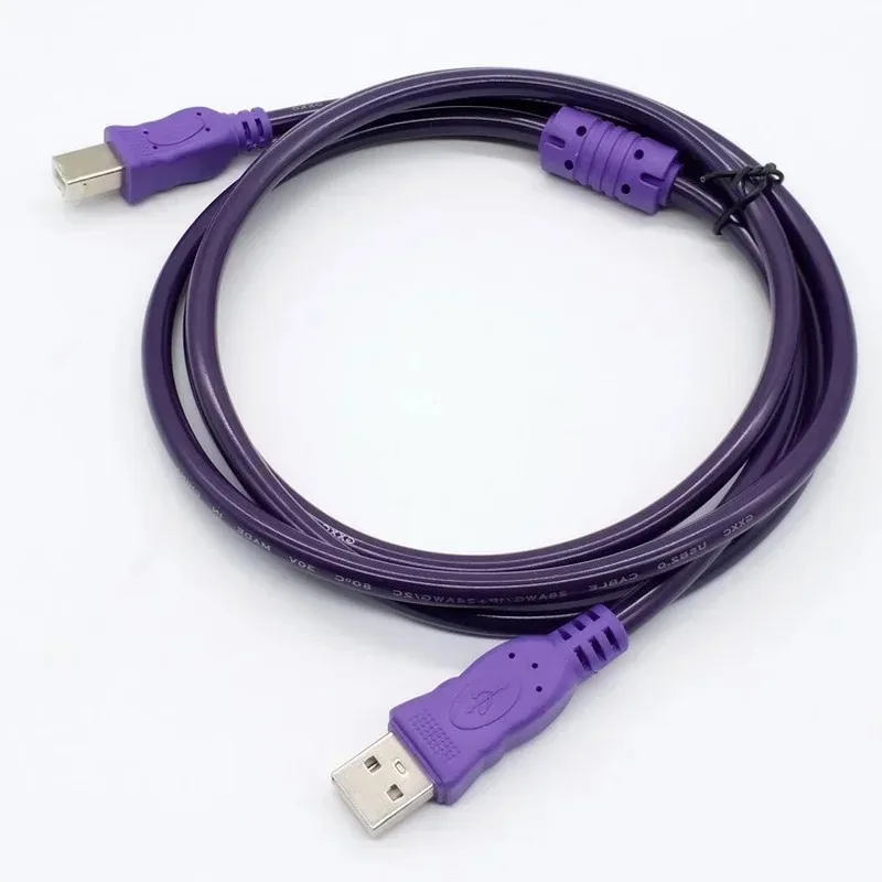 USB 2.0 Printer Cable Type A Male To Type B Male Dual Shielding High Speed Transparent Purple 1.5/3M PC Hardware Cables