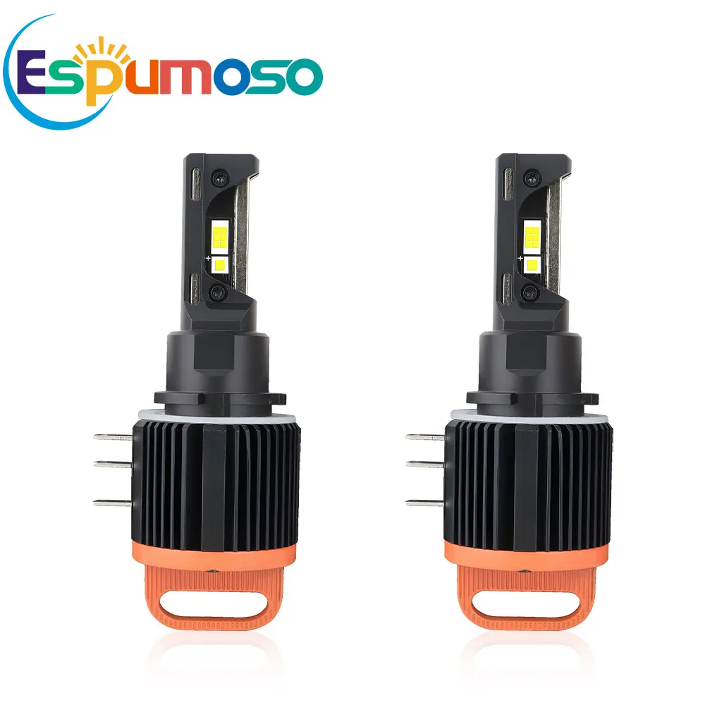 

2PCS Projector Lens New H15 Super Bright 100W High Power LED Headlight Fog DRL Bulbs High/Low Beam White Lamps 12V 6500K