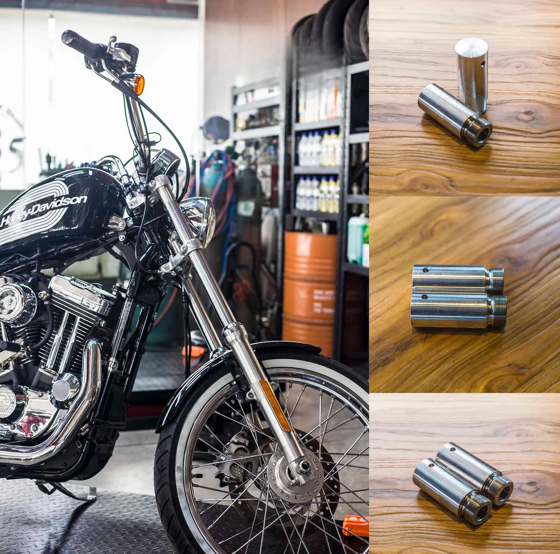 

for Harley 883 1200 v72 Dana Glide XL39m Universal Extended Front fork 3 Inch Extended Shock Absorber
