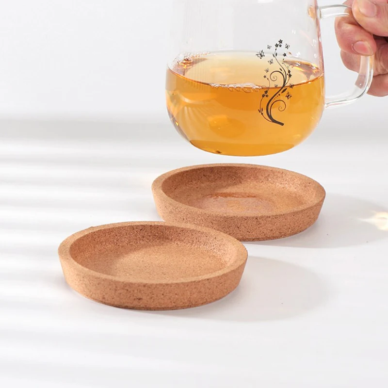 1PC Non-slip Cork Coasters Heat Resistant Wooden Cup Mat Anti-hot Heat Pad Placemats Mug Holder Tea Coasters Tableware Decor