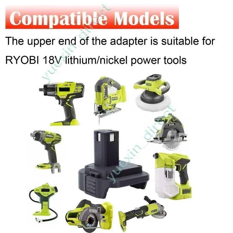 Imagem -03 - Cordless Portátil Power Tools Conector Adaptador Adaptador para Makita 18v Li-ion Battery Converter para Ryobi One Mais 18v Series