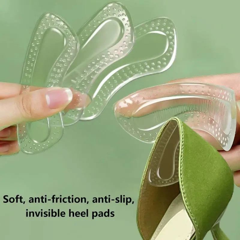 2cm Heel Pad Soft Abrasion Resistant Anti Slip Invisible Massage Cushion for Sneakers Boots Heels and Daily Walking