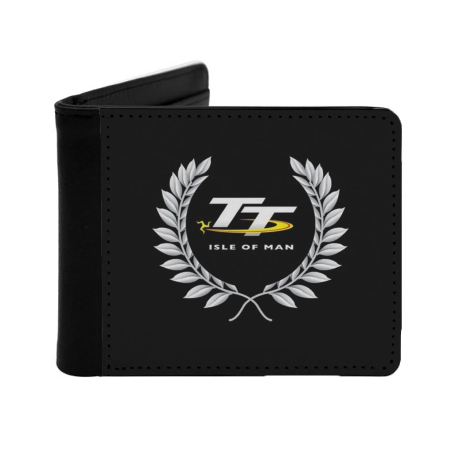 Isle Of Man Tt With Iconic Logo And Winners Laurel Short Men's Wallet Multifunction Purse Male Pu Leather Wallet Isle Of Man Tt