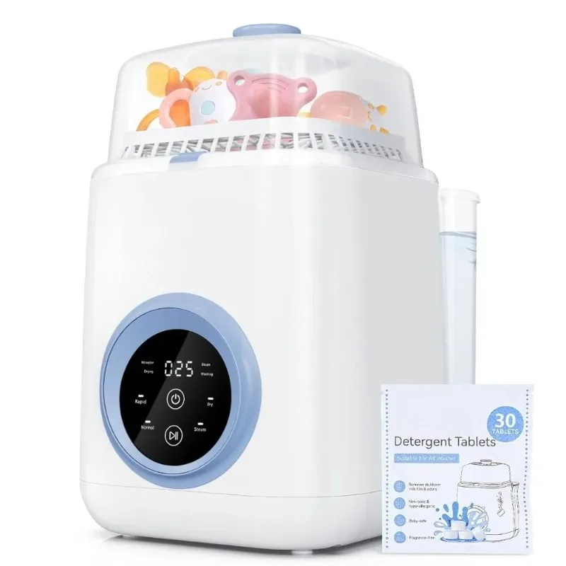 Baby Bottle Sterilizer and Dryer, Save time & Effort, Easy to Use.4 in 1 Baby Bottle Washer with 2 Wash Time