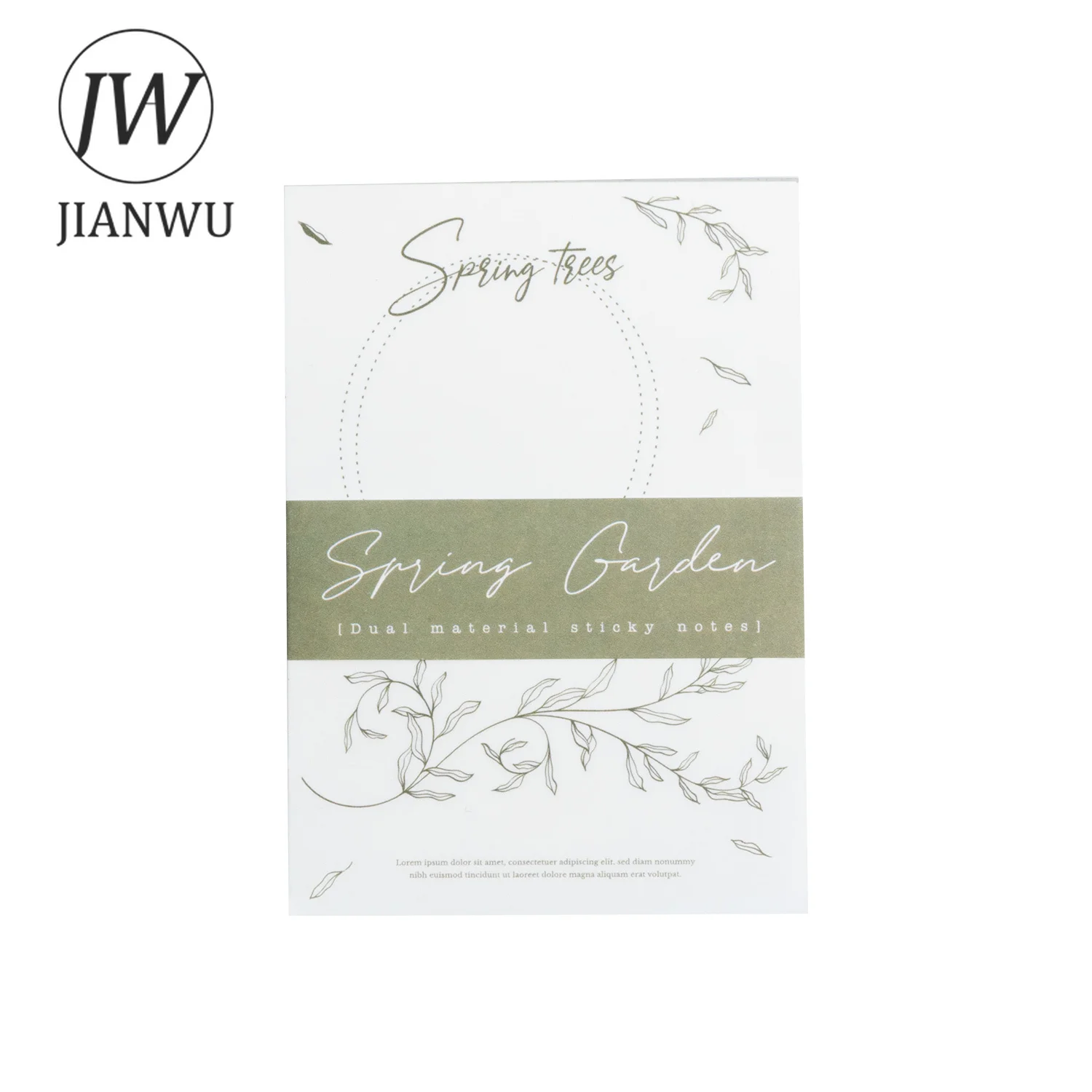 JIANWU 40 Sheets Spring Garden Series Vintage Flower Dual Material Memo Pad Creative DIY Junk Journal College Decor Stationery