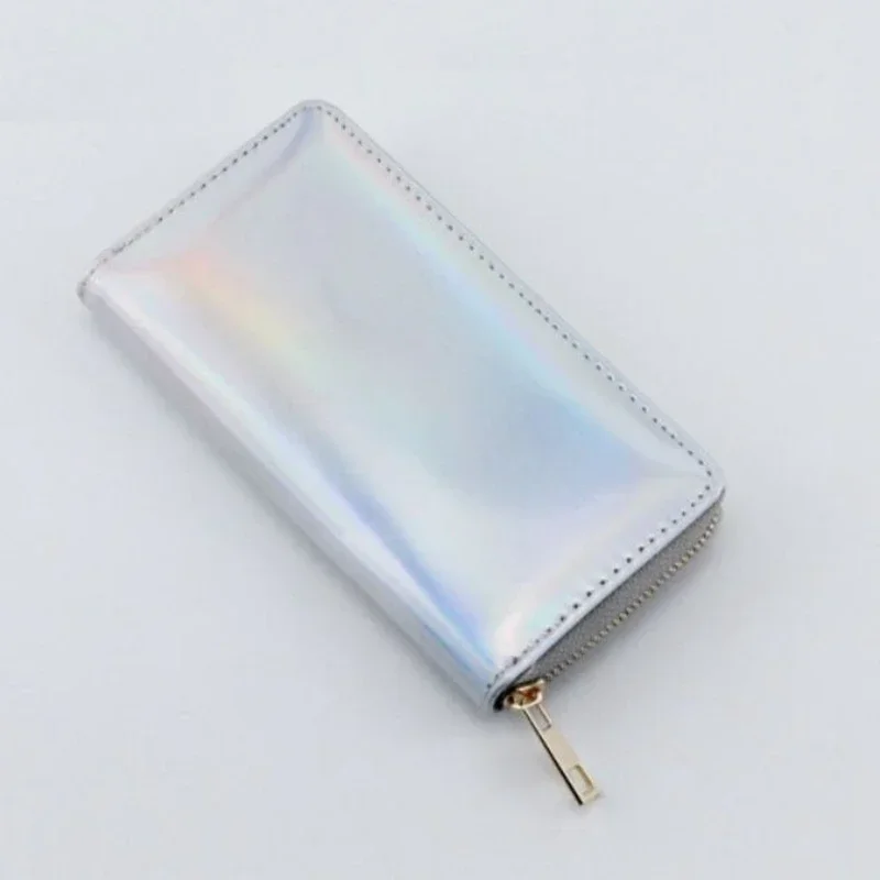 

Fashion Hologram Wallet Female Clutches Long Holographic Ladies Bag Girl with Zipper Coin Purse Card Id Holders Women Wallets