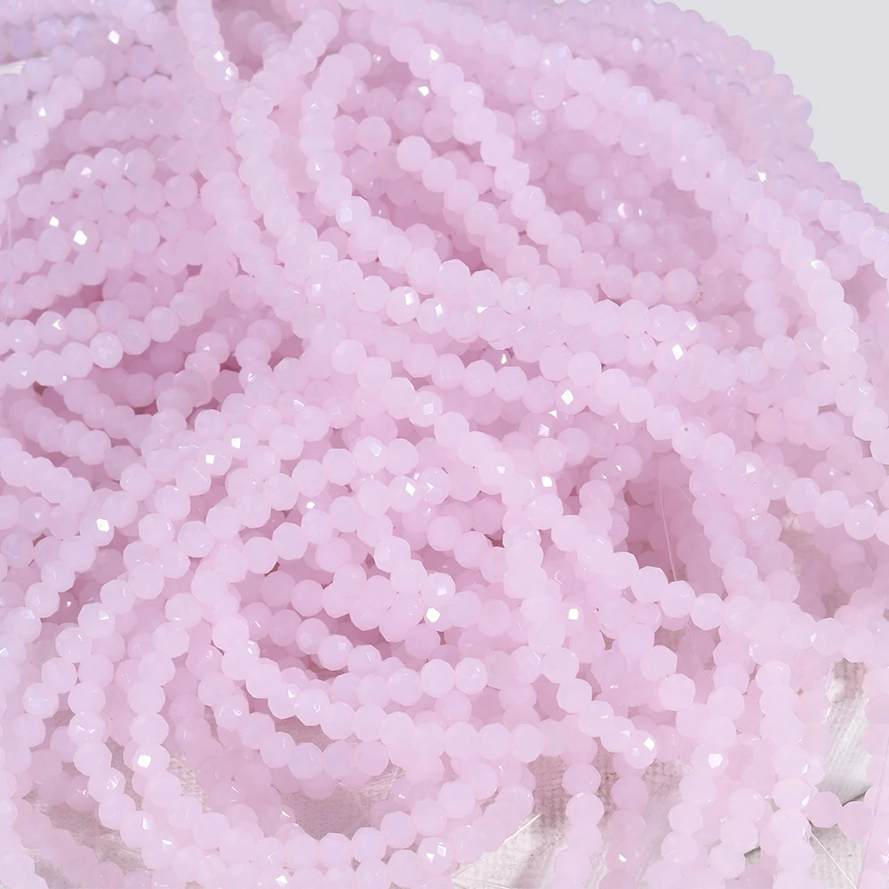 120 Stück Kristallglasperlen, Rondelle, aus Österreich, facettiert, lose, runde Perlen zum Basteln von Schmuck, für DIY-Halsketten und Armbänder. – Detail 3