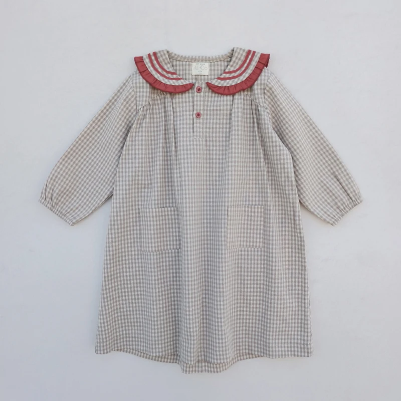 שמלה בז' שרוול ארוך