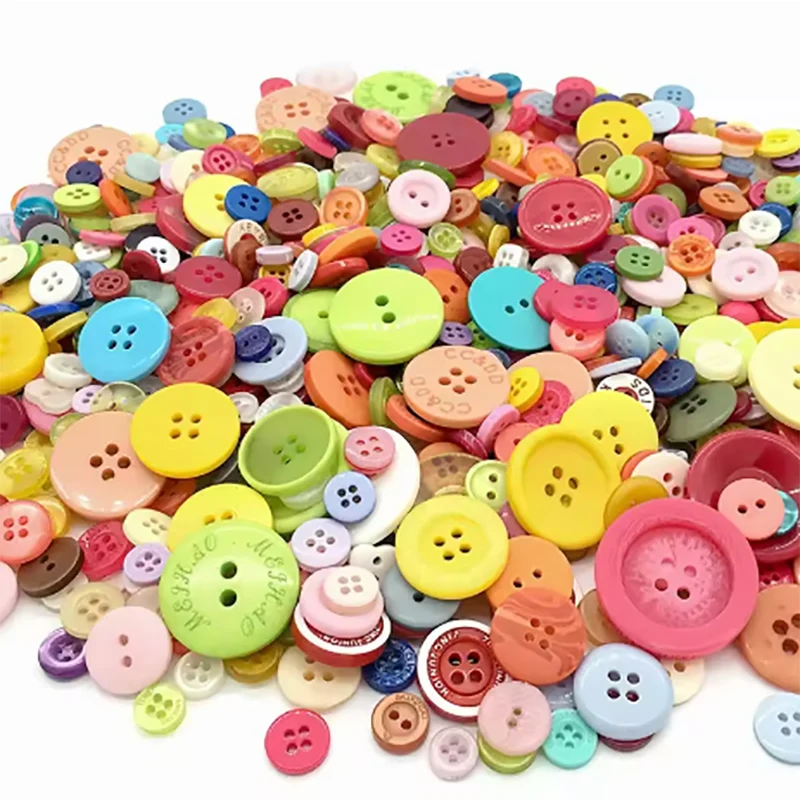 70-100 шт. пластиковые пуговицы разных размеров 1-3 см, пуговицы из смолы для шитья домашней одежды «сделай сам», аксессуары для шитья