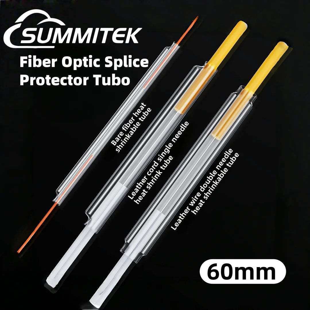 

SUMMITEK 100pcs Optical Fiber Protection Box Leather Wire Optical Cable Heat Shrinkable Tube Protective Box Insulating Plastic
