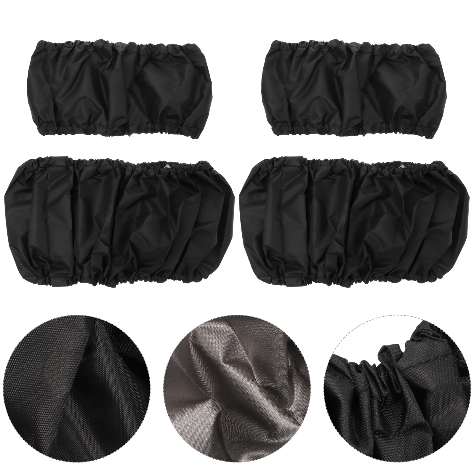 

4 PCS Baby Wheelchair Covers Stroller Protector Cart for Babies Black Oxford Cloth Child