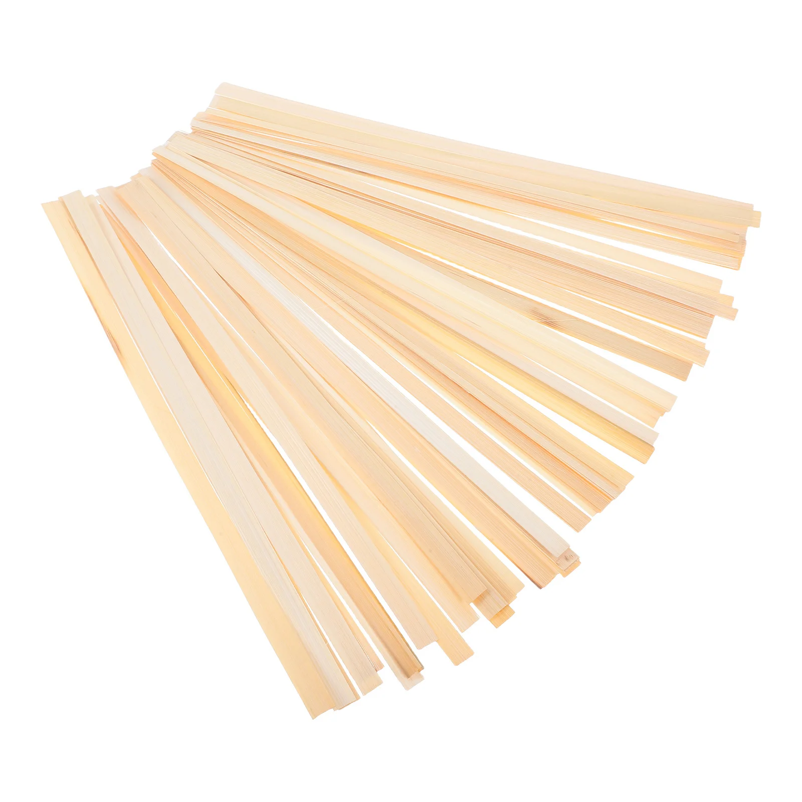 50 Uds. Tiras artesanales para fanáticos, suministros para abanicos Diy, tiras finas de madera de bambú, lámpara artesanal hecha a mano, Chips tejidos, artesanía de madera