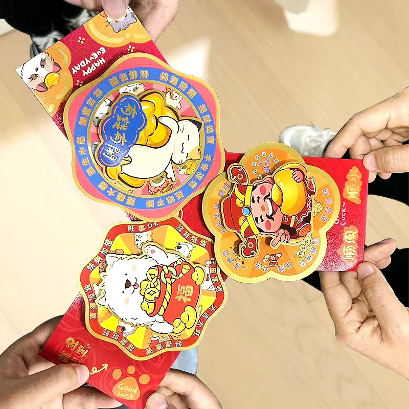 New Rotating Red Envelope Bag 2025 Snake Year Lucky Gifts for Kids the God of Wealth Red Envelopes Spring Festival Supplies - Image 4