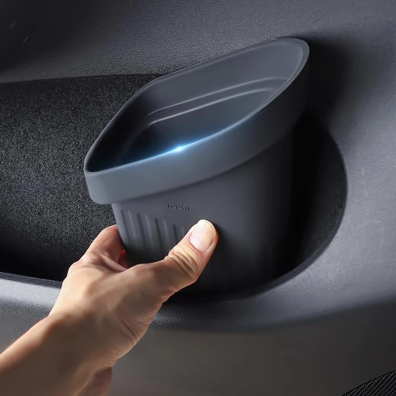 

Для Tesla Model 3/Y 2025 автомобильный дверной мусорный бак силиконовый дверной ящик для хранения водонепроницаемый мусорный бак автомобильные аксессуары