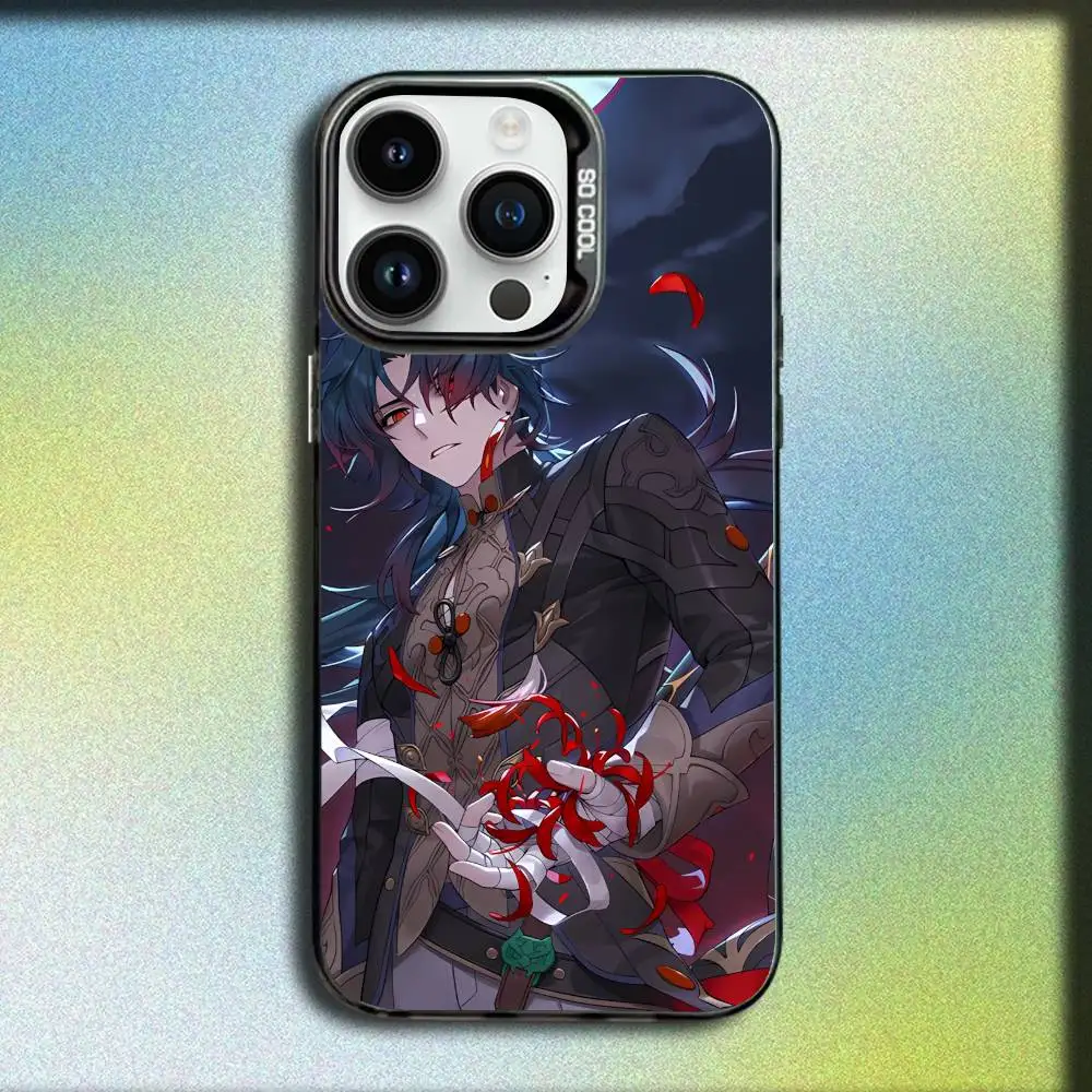 حافظة هاتف H-Honkai Star Rail B-Blade لهاتف iPhone 17,16,15,14,13,12,11,Pro,Max,Plus,E,SE4,Air,Mini Black IMD Box #5