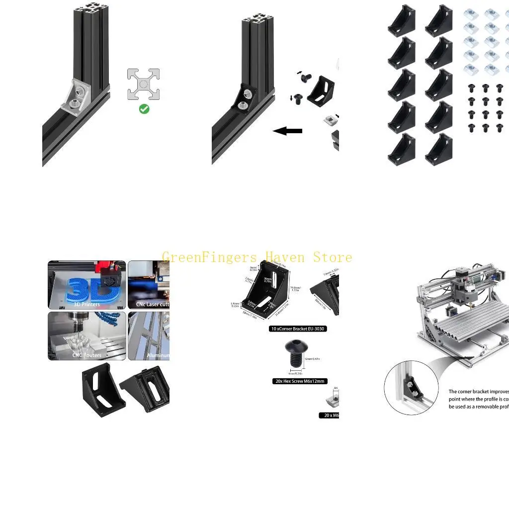 F68D Aluminum Corner Connectors For Milling Cutting Machine Robot Assembly Projects