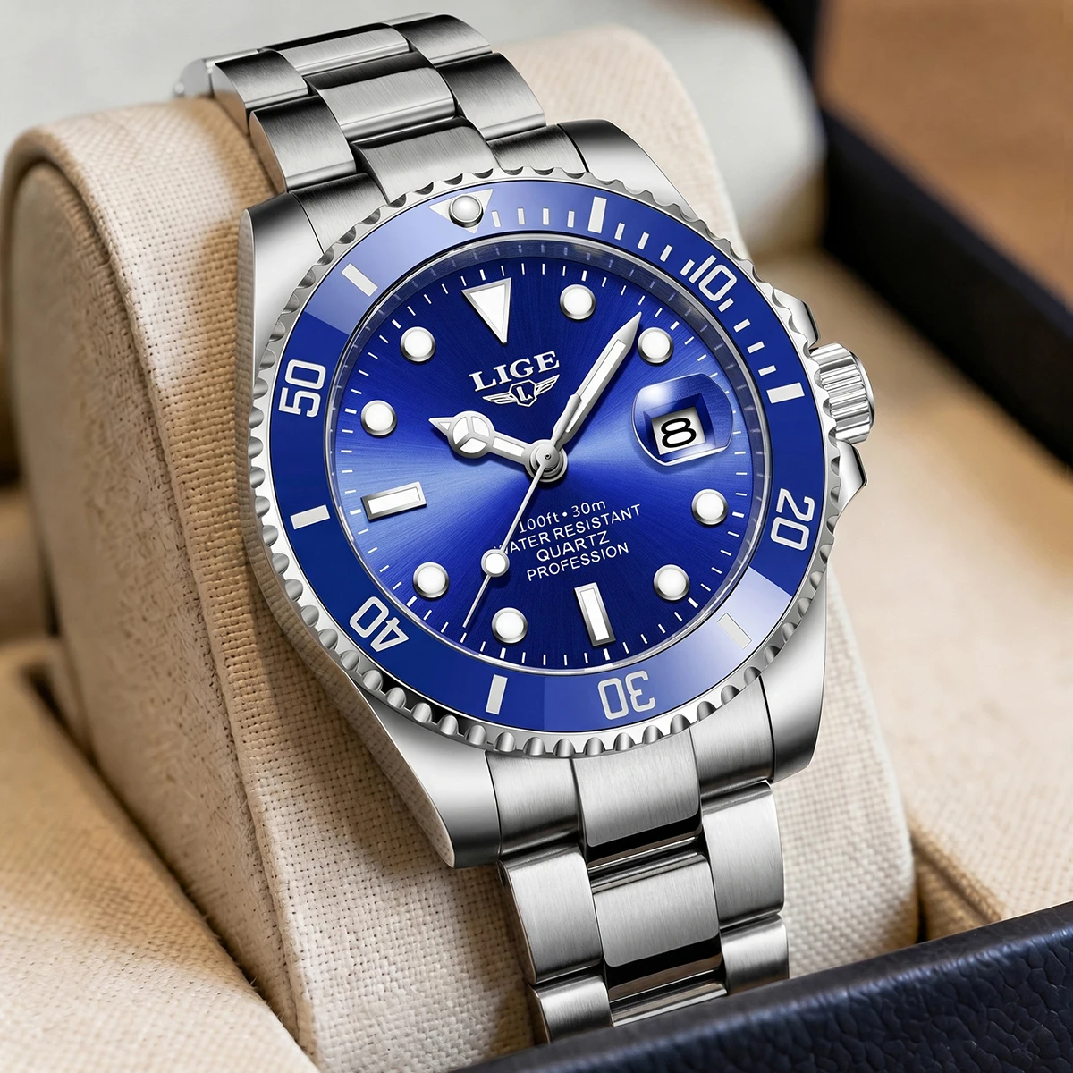 

Reloj LIGE Top Brand Luxury Fashion Diver Watch Men Waterproof Date Clock Sport Watches Mens Quartz Wristwatch Relogio Masculino