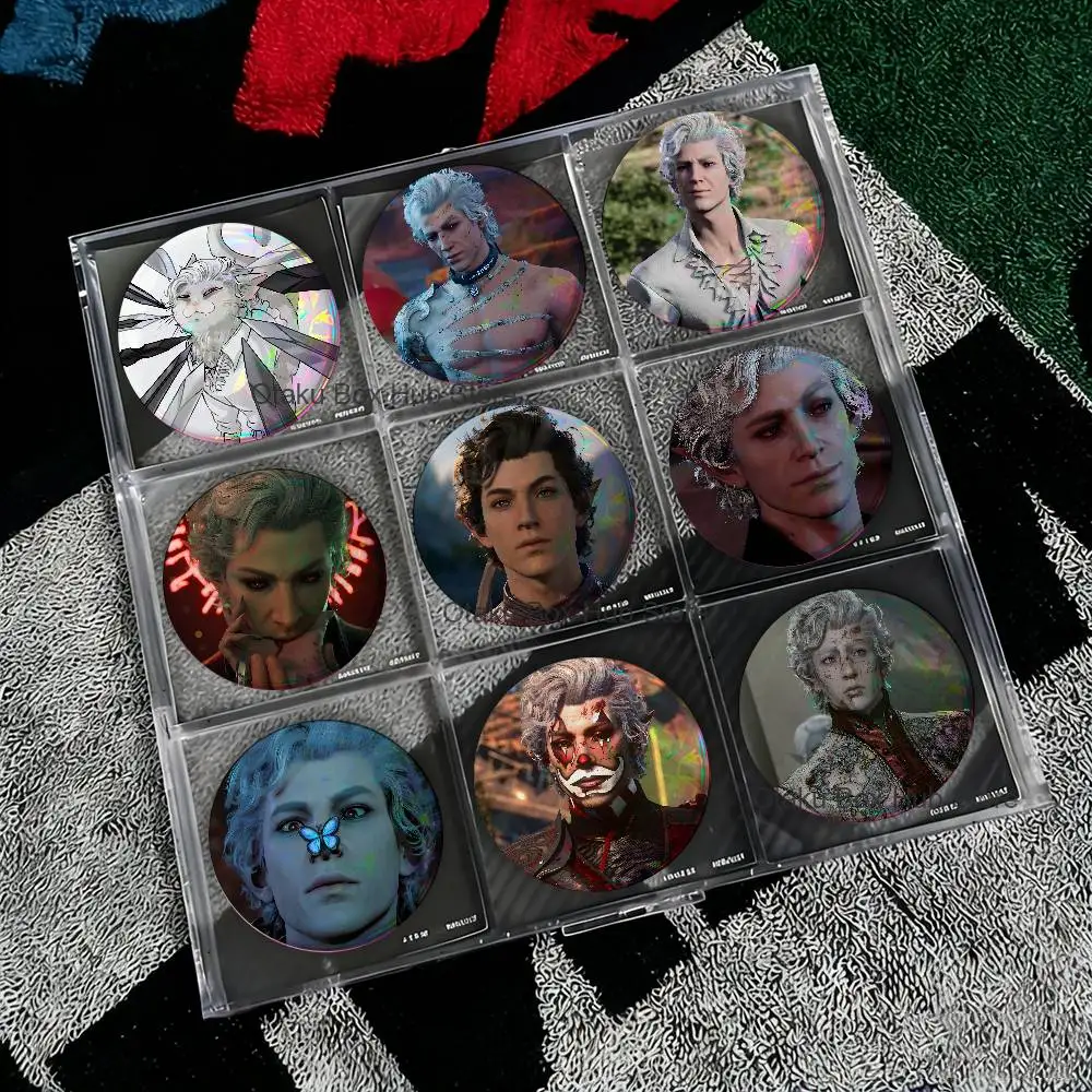 B-Baldurs G-Gate 3 Astarion Badges Button Round Creative Pin Brooch Badge Bag Decor Fans Collect Friends Gifts