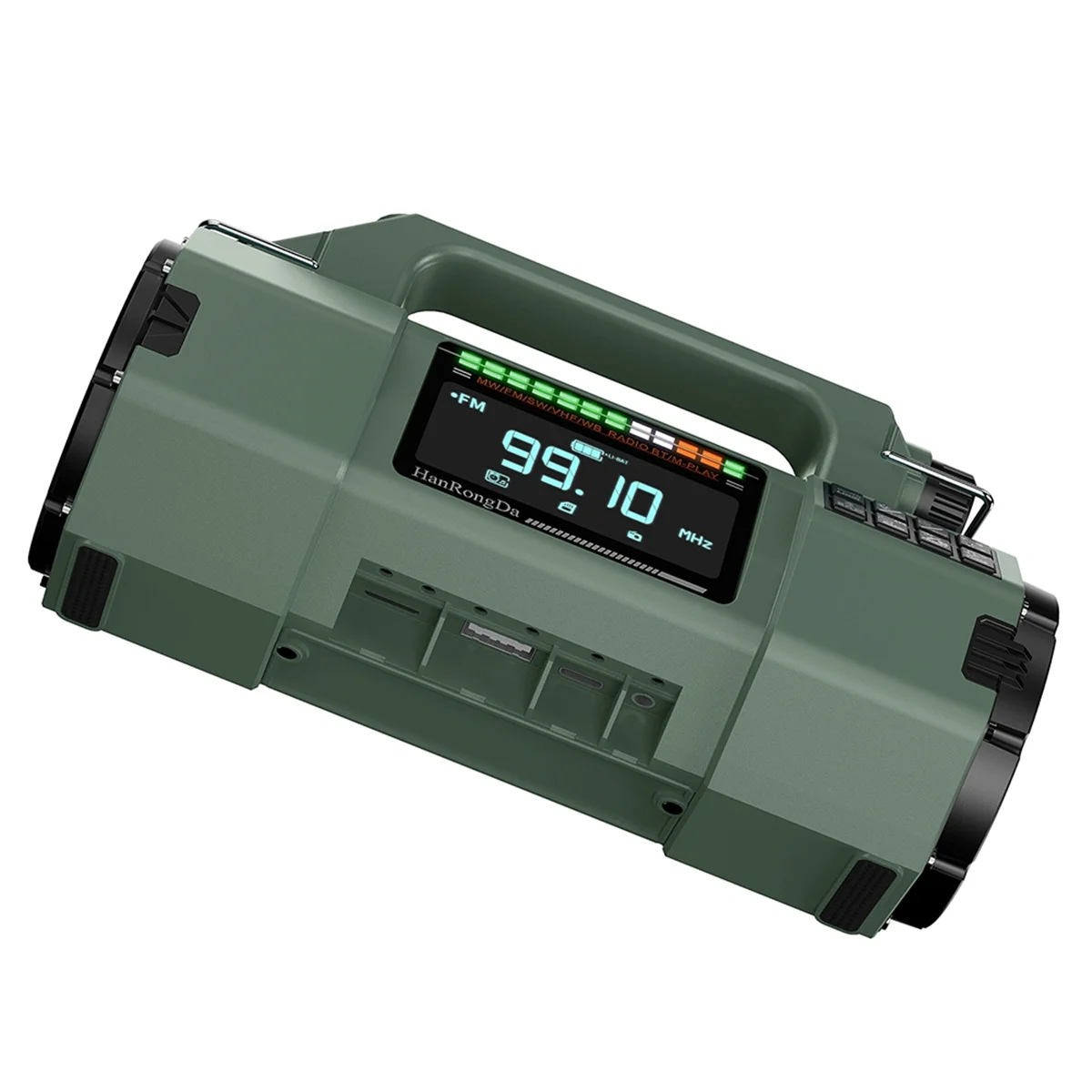 M86K جديد -908 راديو كرنك اليد بالطاقة الشمسية كامل النطاق إضاءة الطوارئ المتكلم FM/MW/SW/VHF/ SOS راديو B #2