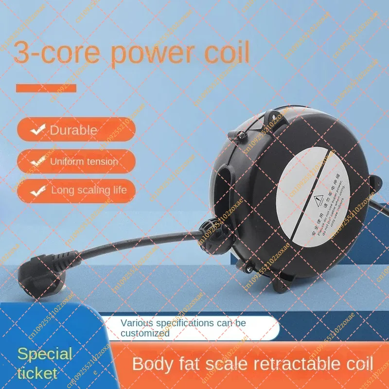 5M Automatic Power Cord Reel, EU Male & Female Plug, Retractable Extension Lead Socket, Electrical Cable Spool for Home Office view 2