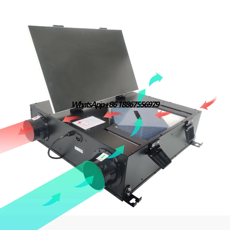 

150~500CBM 200pa High Pressure Erv Hrv Floor Supply air Ventilation System with Heat Recovery for Big House