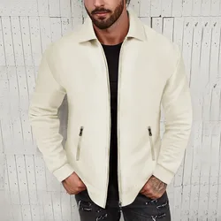 Veste décontractée américaine gaufrée pour hommes, chemise à manches longues, poche zippée, rue haute, extérieur, manteau de printemps et d'automne, nouveau, 2024