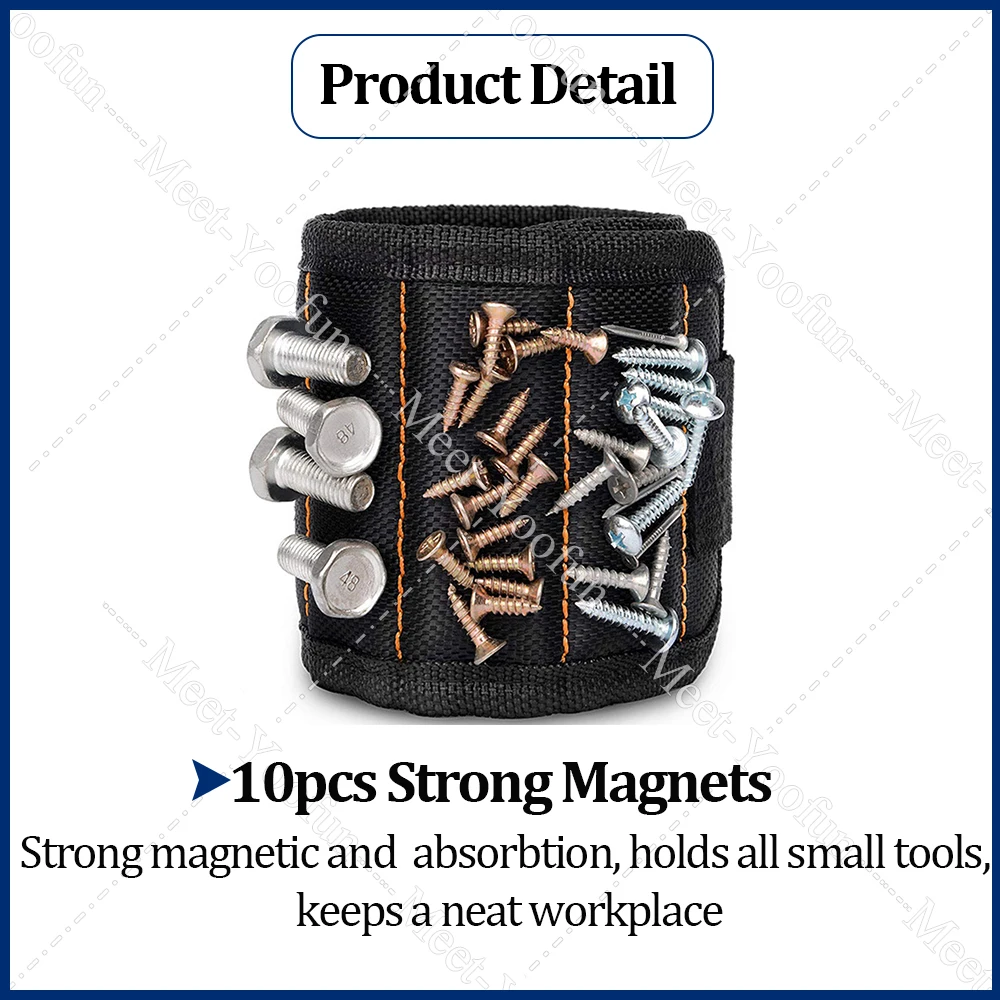 Strong Magnetic Wristband Magnets Bracelet Tool Storage Bag Repair Tool Holding Screws Holder