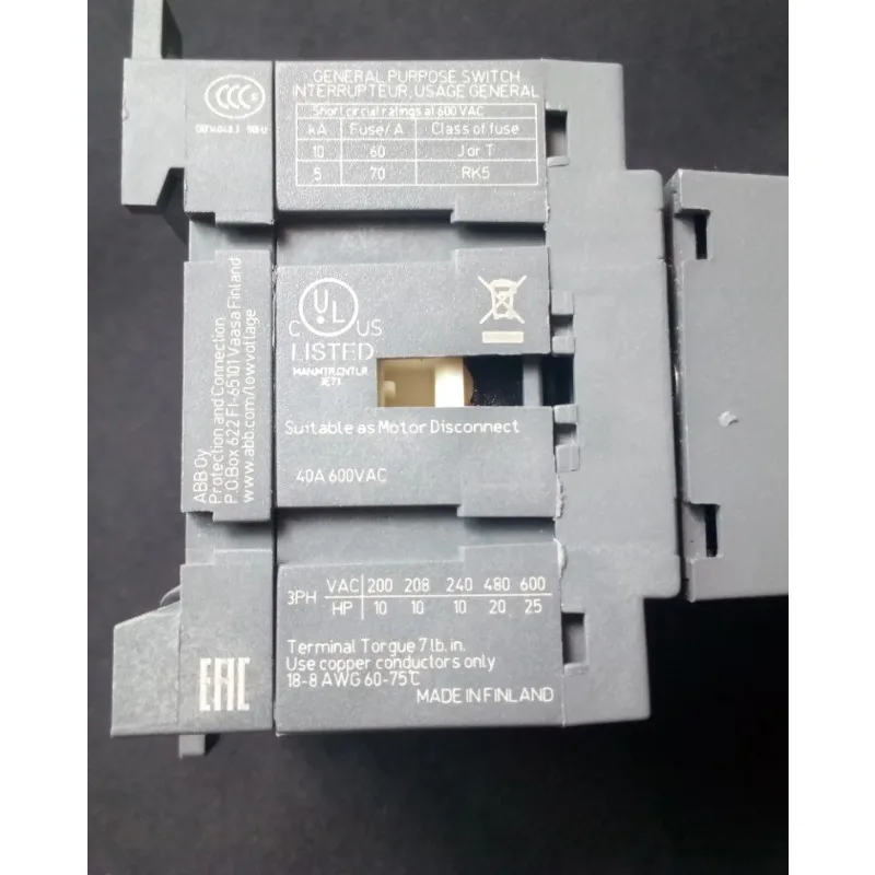 

New genuine isolation switches OT16F6, OT40F6, OT40F8