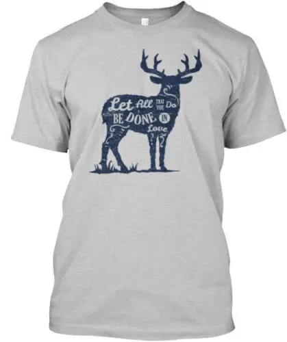 Done In Deer Love T-Shirt Made in the USA Size S to 5XL