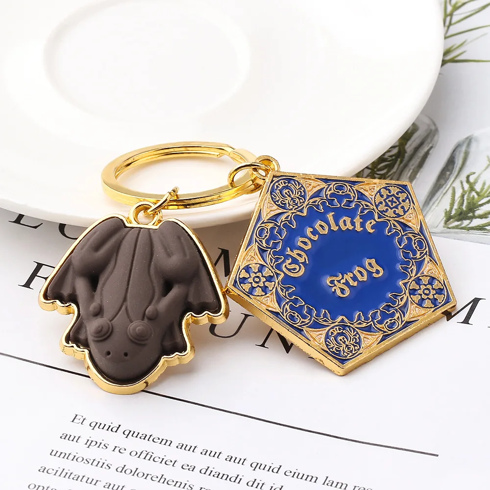 Fashion Chocolate Frog Key Chain Key Ring Anything from Trolleys Wizard Magic World Cosplay Keychain Keyring Jewelry Accessories