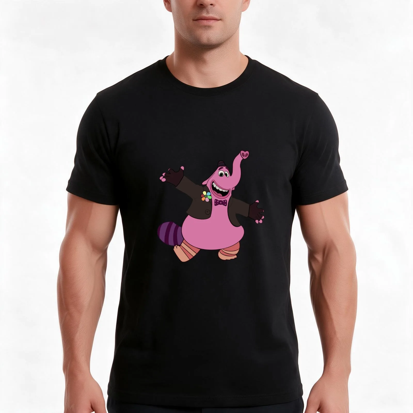 Bing Bong T-Shirt, Summer Casual Cotton Tee, Oversized Streetwear Tops, Vintage Graphic Print, Loose Fit Short Sleeve