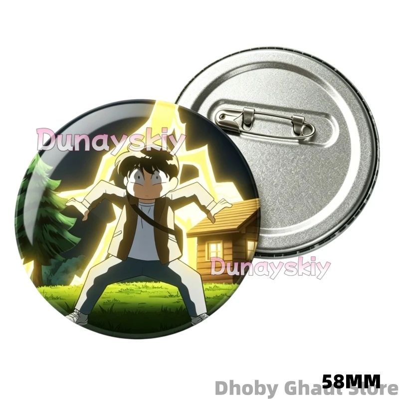 Fight! Nakamura-kun Heart Shaped Badge 54x58mm Nakamura Character Pin Brooch Fans Cosplay Accessory & Halloween Costume Decor