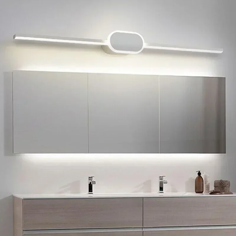 Modern Bathroom Wall Lamp Black White Aluminum LED Strip Bathroom Mirror Lamp Bathroom Bath Lamp Mirror LED Light Make Up Light