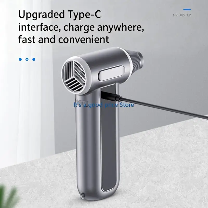 130000RPM Fast Speed Electric Air Duster With 4000mAh Rechargeable Battery For Keyboards Cleaning And Inflating
