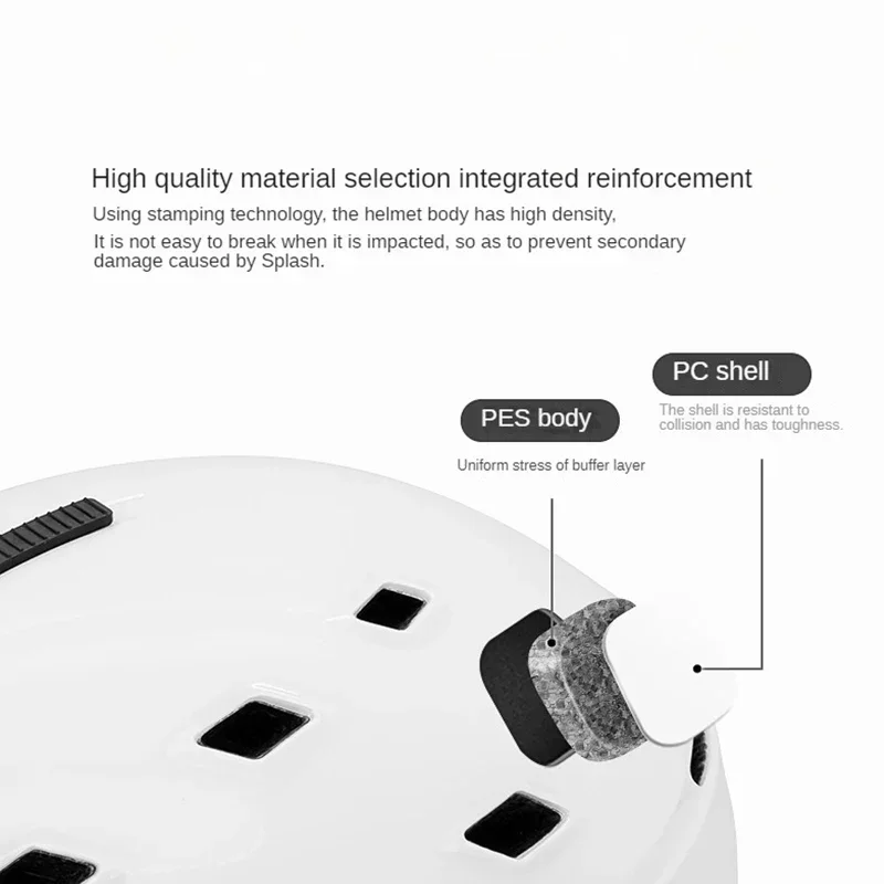 MOON-Body Molding Ski Helmet Protective Cap Outdoor Ski Equipment Sports Equipment Professional Snow Helmet for Men and Women